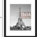upsimples 11x14 Picture Frame, Display Pictures 8x10 with Mat or 11x14 Without Mat, Wall Hanging Photo Frame, Black, 1 Pack