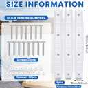 Menkxi Dock Fenders 42.13 x 5.91 x 3.94 Inches Long Dock Bumpers Straight-Edge Boat Fenders UV-Resistant Marine Vinyl Boat Bumpers for Docking Guard Vertical Protection
