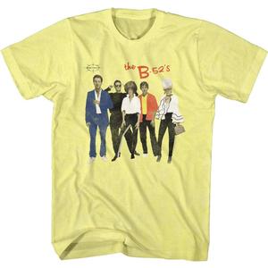 American Classics The B52s Band Retro Band Photo Adult Short Sleeve T-Shirt Graphic Tee (Small)