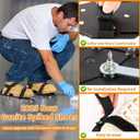 Epoxy Floor Spiked Shoes Fully Assembled Gunite Spiked Shoes with 3/4" Short Spikes for Garage Floor Epoxy, Overlays, Cover Installation, 1 Pair (Black, Large Size)