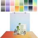 8PCS 16PCS Product Food Photography Background Gradient Paper 34.3X22 Inch 2-in-1 Double Sided Flat Lay Photo Tabletop Backdrops Boards for Jewelry Cosmetics Makeup Props (Blue)