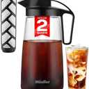 Mueller Cold Brew Coffee Maker, 64 oz Tritan Fortified Pitcher, Pour Spout Handle Lid, Resilient & Leak-Proof for Iced Coffee Tea