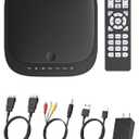 Mini DVD Player with HDMI, Small DVD Player That Plays All Regions and Formats, DVD CD Players for TV Support 1080P Video, AV Output, USB/TF Card Input, Remote Control (116 BLACK)