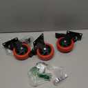 Nefish Swivel Caster Wheel for Cart, 5 Inch Industrial Casters Set of 4 - Heavy Duty Top Plate Casters with Brake 2200 Lbs, 360 Degree Polyurethane Wheels for Cart, Trolleys, Furniture, Equipment