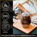 Upgraded Design of Our 2017 New York Times Best Stemless Wine Glass (Sweethome)  Made in Europe  Set of 6 , Reinforced Base for Added Stability & Premium Feel, Dishwasher-Safe, Lead-Free, 17oz.