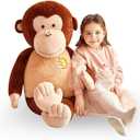 IKASA Giant Large Monkey Stuffed Animal Plush Toy for Children (Brown, 30 inches)
