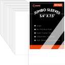 100 Pack Jumbo Card Sleeves Size L (5.4"x7.5") 4 Mil - Oversized Card Sleeves for Thick Trading Cards, Sports & Photos Storage, Exact Fit Plastic Sleeves with Snug Fit & Easy Insertion
