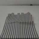 jinchan Tab Top Linen Kitchen Curtains 36 Inch Striped Tier Curtains Ticking Stripe Small Drapes for Living Room Bathroom Cafe Small Window Farmhouse Rustic Pinstripe Rod Pocket 2 Panels Blue