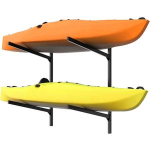 WALMANN Heavy Duty Wall Mounted Kayak Storage Rack for Garage, Adjustable Kayak Hangers for Wall, Holds Up to 220 lbs