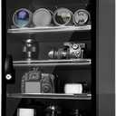 TECHTONGDA Dehumidifying Dry Cabinet Box, Electronic Dry Cabinet for Camera Lens and Electronic Equipment Storage, Temperature Humidity LED Dual Screen, 30/50/80/100L (50L 4 Tiers)