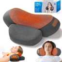 3-in-1 Neck Massager Pillow with Heating and Cervical Traction - Deep Tissue Massage for Pain Relief, Ergonomic Shoulder Massage Pillow, Neck Hump Corrector Ideal Gift for Women and Men Corded