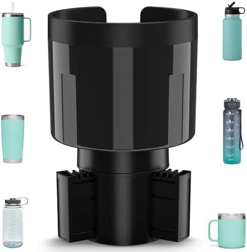 TYKOR Car Cup Holder Expander Adapter with Offset Base, Cup Holder Extender for Car Compatible with Yeti 14/24/36oz, Hydro Flasks 32/40oz, Other Large Water Bottles and Mugs in 3.2"-4.0" Pack of 2