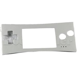 XBERSTAR Replacement Faceplate for Gameboy Micro GBM Controller Front Faceplate Cover (Silver)