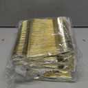 Exquisite Gold Plastic Tea Spoons Heavy Duty 160 Pieces Gold Plastic Silverware Heavy Duty Disposable Silverware Set, Disposable Tea Spoons Eating Utensils Sets Flatware Set For Parties & Events