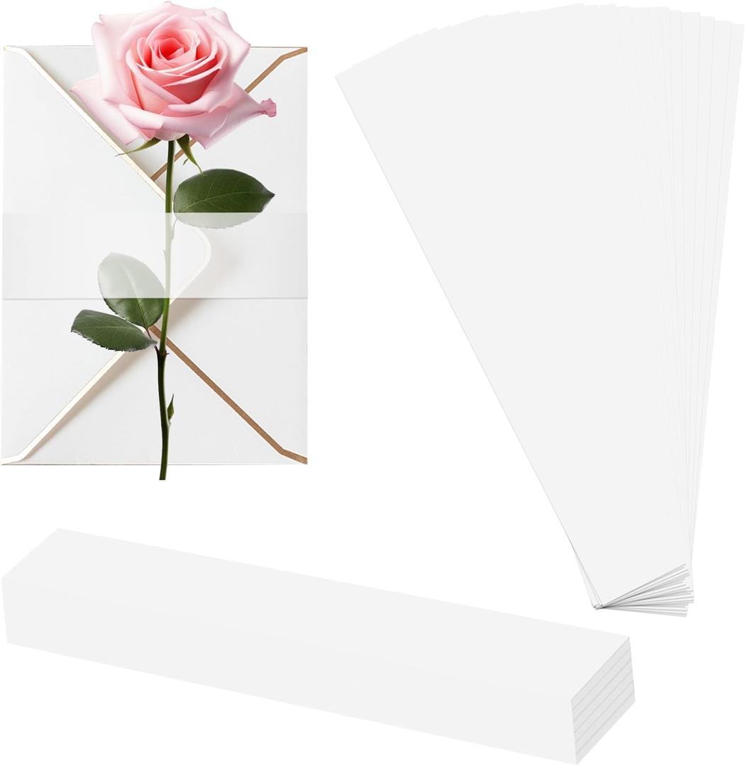 150Pcs Vellum Belly Band for 5x7 Invitations, Clear Invitation Belly Bands Wedding Invitation Accessories, Vellum Paper Belly Bands Liners for Vellum Envelopes Wedding Invitation Card Gift Wraps