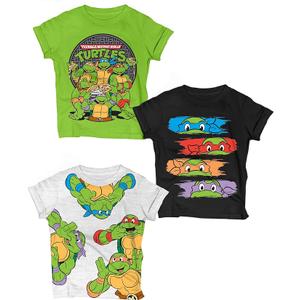 Ninja Turtles T-Shirt (Sets) Michelangelo Leonardo Raphael Donatello TMNT Outfit Costume Tee Toddler Birthday to Kids Clothes 7T