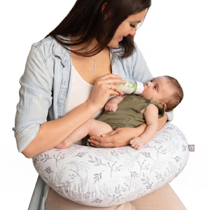 Boppy Nursing Pillow, Safe Ergonomic Breastfeeding & Baby Feeding Support
U-Shaped Ergonomic Design, Softer Cushiony Fill, Machine-Washable & Dryer-Safe Cover - Gray Gentle Leaves