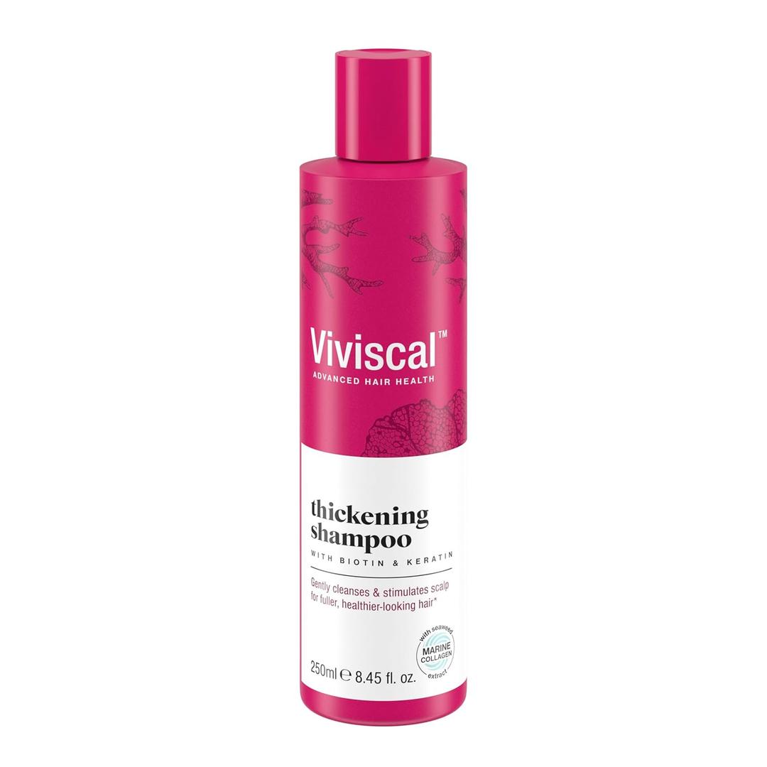Viviscal Thickening Shampoo, Formulated With Biotin And Keratin, Fortified With Marine Collagen And Seaweed Extract, Strengthens And Reduces Breakage, Healthier Looking Hair 250ml (8.45 fl. oz.)