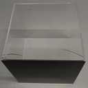 Acrylic Box with Black Base, Simple Self-Assembly Clear Trophy Display Case with Lid, Countertop Clear Square Acrylic Box Cube Storage Containers for Office Home, 7x7x7Inch