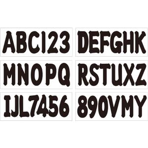 3 Inch Boat Registration Number & Letters Decal Kit Waterproof Marine Vinyl Hull Easy Apply for PWC Jet Ski Pontoon Black