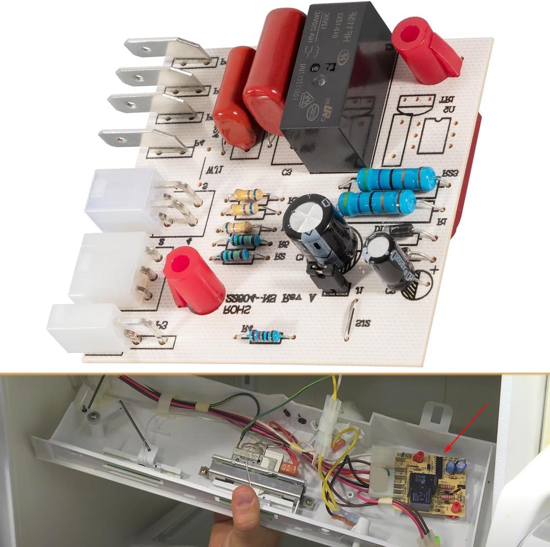 Refrigerator Electronic Defrost Control Circuit Board Replacement Parts Kit Fit For Whirlpool W10135901, AP6015576, PS11748857, WPW10135901, 2304143