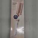 Conair Double Ceramic 3 Barrel Curling Iron, Triple Barrel Waver Hair Tool Creates Deep, Continuous Waves, Hair Curler for All Hair Lengths, White/Rose Gold