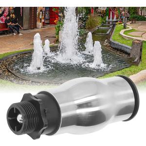 Fountain Nozzle Head, 1/2 Inch G1 Thread Frothy Foam Jet Fountain Nozzle Water Spray Stainless Steel Pond Pump Nozzle, for Garden Pond Landscaping Use Library