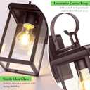 BesLowe 2-Pack Outdoor Wall Light Fixtures, Exterior Lighting Fixtures Wall Mount, Waterproof Porch Lights Outdoor Wall Sconces Lanterns, Modern Outside Lights for House Front Door Garage, Brown