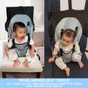 Baby Airplane Bed, Baby Travel Essentials for Flying, Toddler Airplane Seat Extender Must Haves, Plane Portable High Chair Harness Seat for Infant (Gray)
