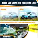 Veharvim Sun Visor Extender for Car (Polarized, Zipper Slider& Prevents Fingerprints, UV400, PC Lens), Visor Extender Attachment for Car Visor, Anti-Glare for Safe Driving (Passenger Side)
