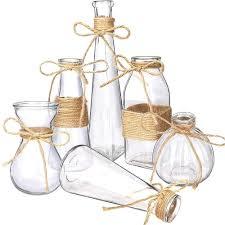 6 Pcs Stained Glass Hanging Vases Colorful Glass Terrariums with Rope Small Hanging Planters Pot Containers for Air Plants Flowers Garden Home Wedding Decor