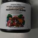 Instant Mushroom Powder 10:1 Cordyceps Mushroom Supplement with Reishi, Chaga & Shiitake Caffeine-Free Nighttime Drink with B6, B12, D + Probiotics Mushroom Cacao Organic Blend (No Sweetener), BBD: 08/2026