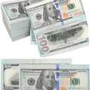 Iconikal 48-Count Disposable Dinner Paper Party Napkins, $100 Dollar Bill Money