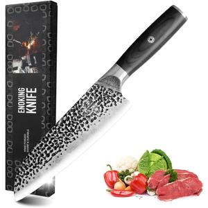 ENOKING 7" Professional Chef Knife  High Carbon Stainless Steel, Ultra-Sharp Japanese Kitchen Knife for Precision Cutting, Ergonomic Handle for Balance and Control, Perfect for Home & Restaurant Use
