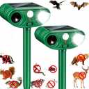 2 Pack Cats Deterrent Ultrasonic Animal Deterrent with Flashing Light