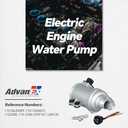 AdvanEX 11517604027 Electric Engine Water Pump w/Bolts Compatible with BMW 228i 320i 328i 428i 528i X1 X3 X4 X5 Z4 F22 F30 F32 F10 E84 F25 F26 F15 E89 Replace 11518635089