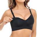 Momcozy Nursing Bras for Breastfeeding, YN21 Seamless Ultra Comfort Maternity Bra, Natural Shape, Pregnancy Sleep Bralette
