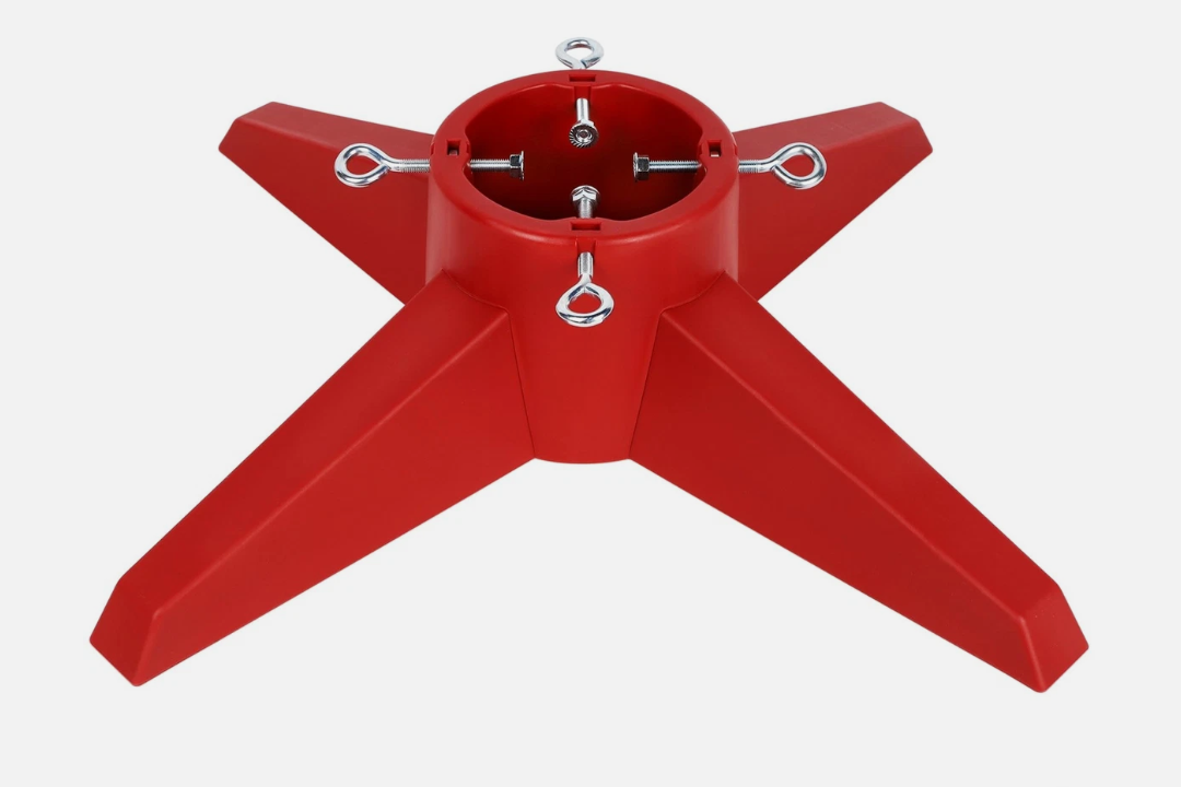 FORUP Christmas Tree Stand, Xmas Tree Base Stand, Christmas Tree Holder for Real Trees, Red
