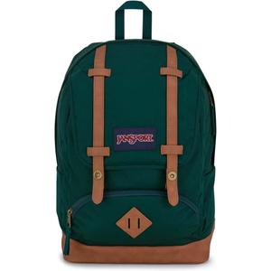 JanSport Cortlandt Laptop Backpack, Deep Juniper, 15” Laptop Sleeve-Synthetic Leather Shoulder Computer Bag with Large Compartment, Padded Straps- Rucksack for Men, Women