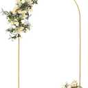 Vincidern 7.2 ft Balloon Arch Backdrop Stand Gold, Wedding Arch for Birthday Party, Bridal Baby Showers, Wedding Ceremony Arch Frame Metal (7.2FT*3.9FT)