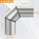 A-KARCK Turn Down Exhaust Tip 5.0" Inlet with a Clamp,Mild Steel Exhaust Pipe Mandrel Bend, Custom Your Own Exhaust System