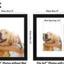 Americanflat 8x10 Picture Frame with Shatter-Resistant Glass - Set of 2 - Use as 5x7 Frame with Mat or Display 8x10 Photo Without Mat - Signature Collection - Photo Frames for Tabletop or Wall - Black