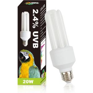 LUCKY HERP UVA UVB Light Bulb for Birds 2.4 UVB 20W Compact Flourescent Lamp for All Kinds Captive Birds