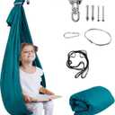 Therapy Swing for Kids with Special Needs (Hardware Included) Snuggle Swing Cuddle Indoor Outdoor Adjustable Hammock for Children with Autism, ADHD, Aspergers, Sensory Integration (Cyanic)
