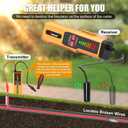 F04 Underground Wire Locator Tracer Tone Generator Kit and Probe with Earphone, Buried Wire Tester for Locating Breakage Cables & Wires Dog Fence Cables (Yellow)