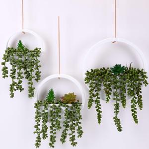 Honeydak 3 Pack Artificial Succulents Hanging Plants Fake Plants Set Wall String of Pearls Succulent Planter in Pot with Lanyard for Balcony Living Room Home Indoor Outdoor Wall Decor (White) Honeydak 3 Pack Artificial Succulents Hanging Plants Fake Plants Set Wall String of Pearls Succulent Planter in Pot with Lanyard for Balcony Living Room Home Indoor Outdoor Wall Decor (White)