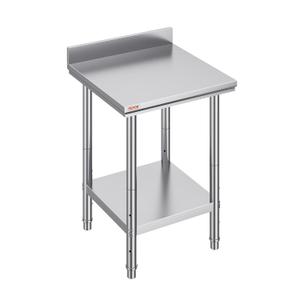 Mophorn Stainless Steel Table Work Table 24 x 24 x 34 Inch Commercial Food Prep Worktable Heavy Duty Prep Worktable Metal Work Table with Adjustable Feet for Restaurant, Home and Hotel