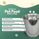 Advance Pet Products 6 Quart Stainless Steel Bucket with Dual Hook | Perfectly Fits on Kennels, Cages and Critter Crates | Heavy Duty Bucket for Pets Cleaning & Food Prep - Flat Sided Pail