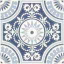 FloorPops 12-in by 12-in Blue Ezra Vinyl Peel & Stick Floor Tiles (10 Tiles), (10 sq.ft./Carton)