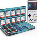 HEIYING SD Card Holder for SD/TF Cards,Portable Memory Card Storage Case Compatible with 20 SDXC SDHC and 20 TF Cards Slots (Game Console Black)